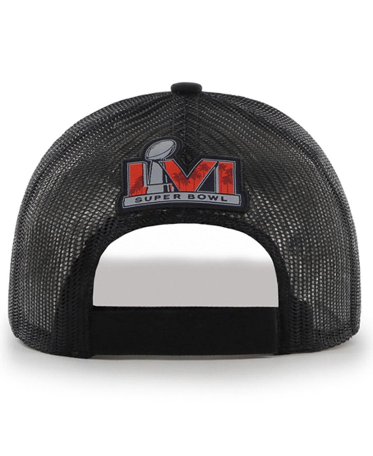 Men's '47Los Angeles Rams Super Bowl Lvi Champions Sunset Trucker Adjustable Hat - Black