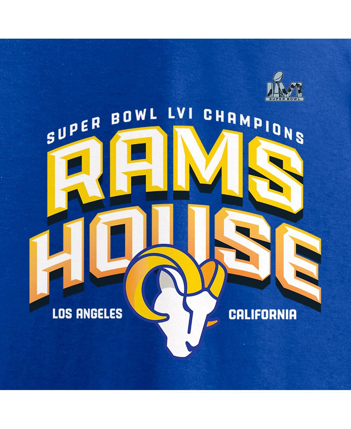 Men's FanaticsLos Angeles Rams Super Bowl Lvi Champions Running Back Hometown T-shirt - Royal