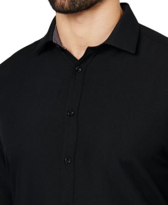Men's Regular Fit Solid Wrinkle Free Performance Dress Shirt