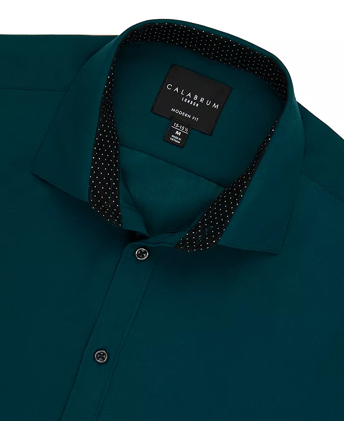 Men's Regular Fit Solid Wrinkle Free Performance Dress Shirt - thumbnail 6
