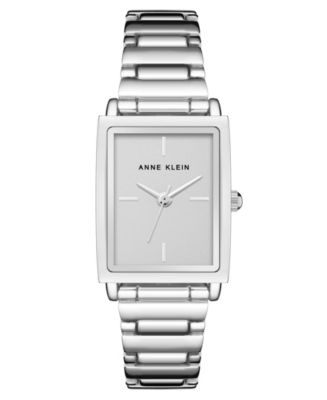 Anne Klein Silver Tone Square Link Watch Rectangular Case Bangle Watch | Anne Klein main image 4
