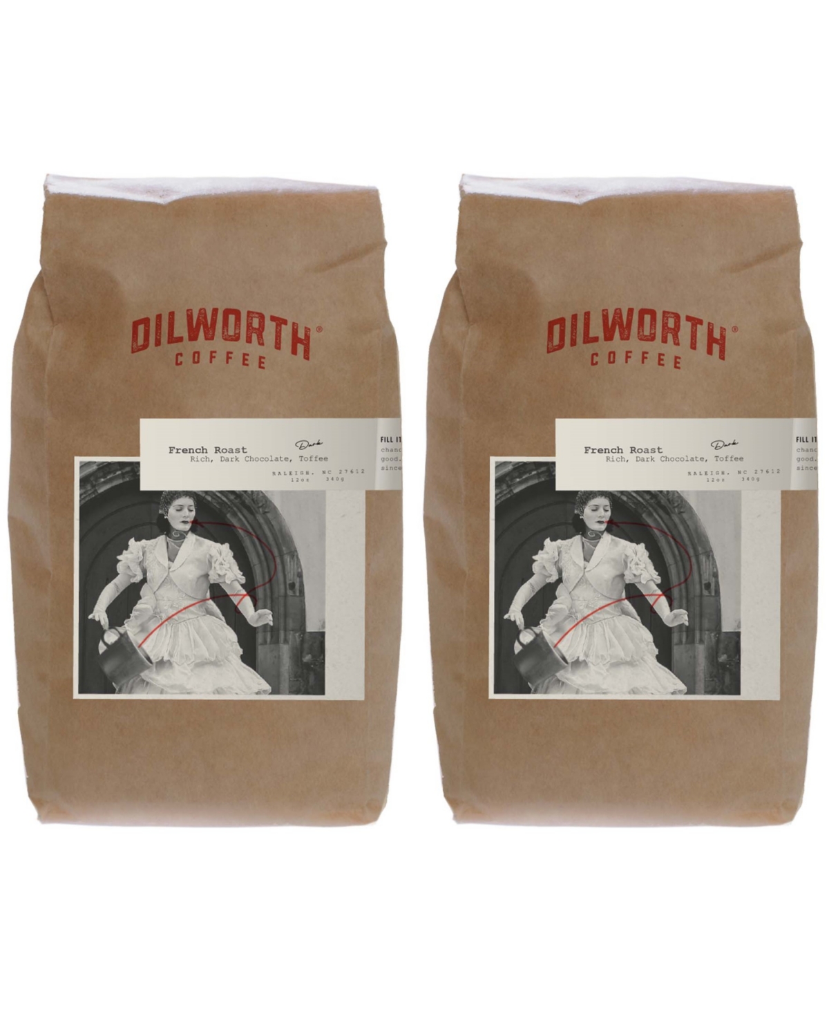 Dilworth Coffee Dark Roast Ground Coffee - French Roast, Pack of 2
