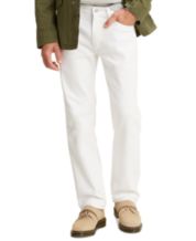 White 514 Straight Fit Levis Jeans for Men - Macy's