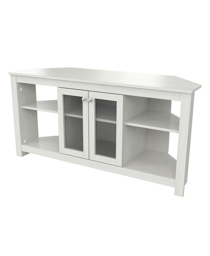 Inval America Corner TV Stand with Glass Doors Macy's