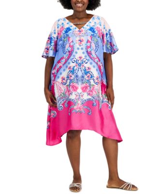 JM Collection Plus Size Enchanting Dream Swing Dress, Created for Macy ...