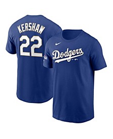 Men's Clayton Kershaw Royal Los Angeles Dodgers 2021 Gold Program Name and Number T-shirt