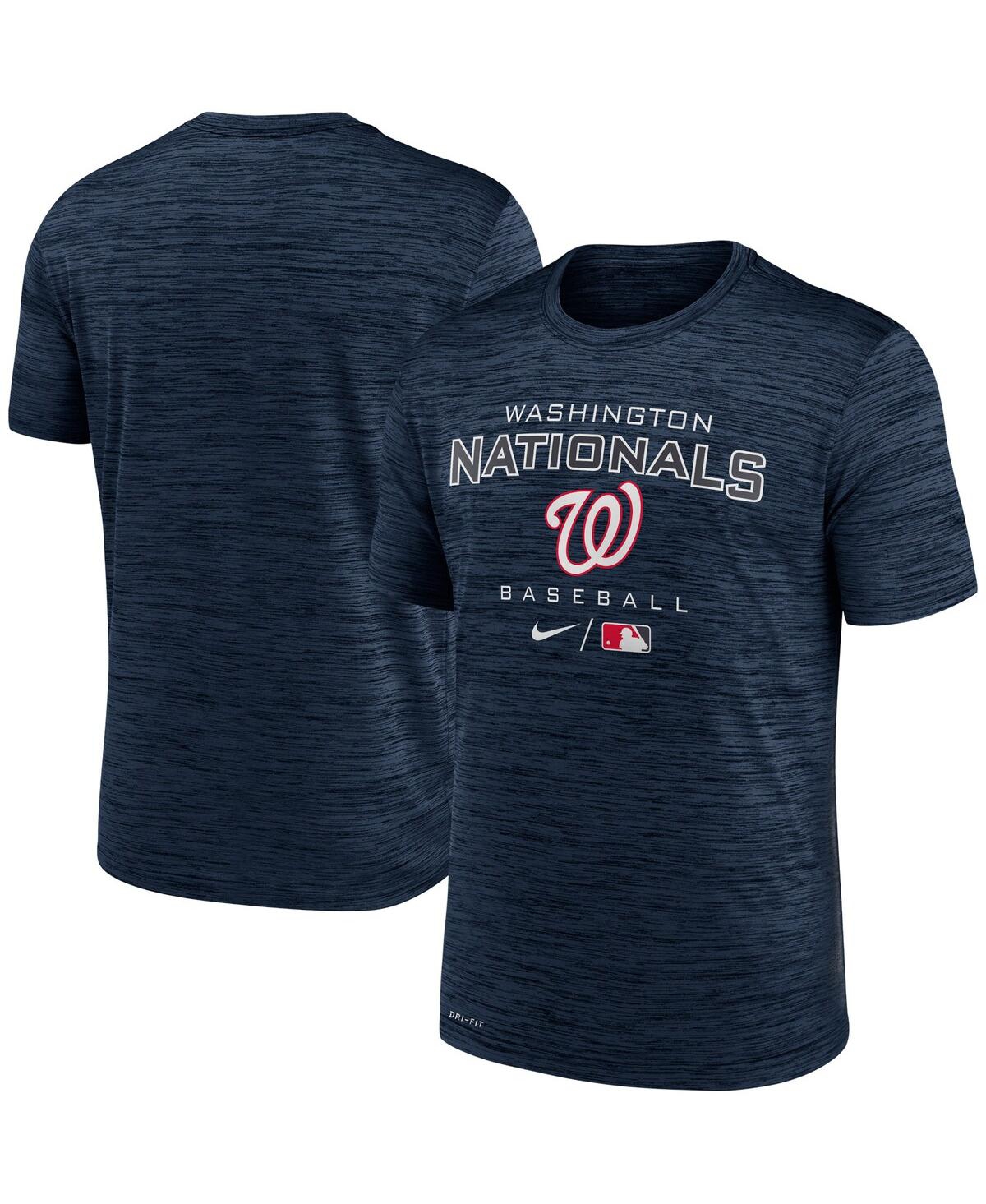 Men's Nike Navy Washington Nationals Authentic Collection Velocity Practice Performance T-shirt