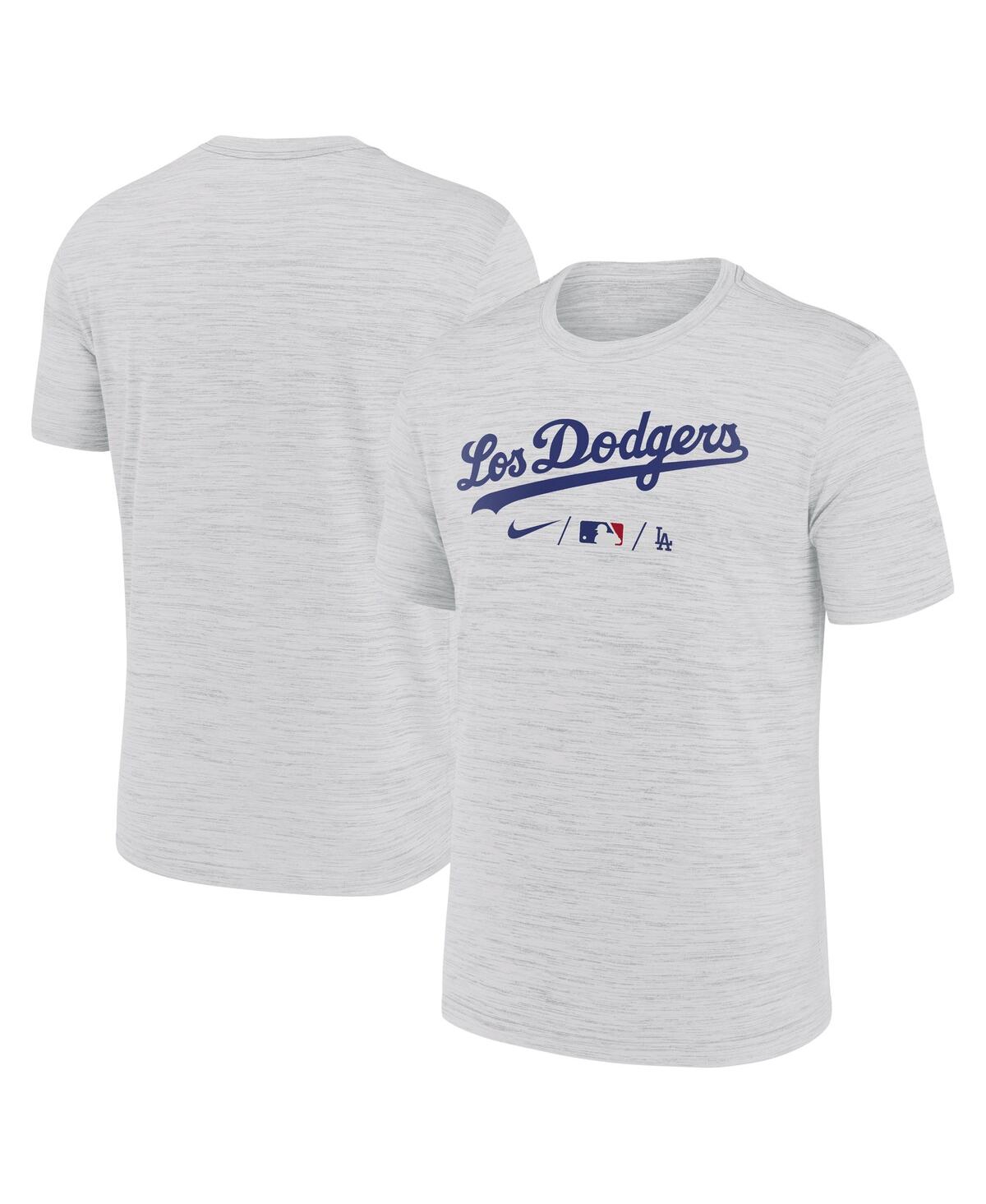 Shop Nike Men's  Los Angeles Dodgers Authentic Collection Gray City Connect Velocity Performance T-shirt