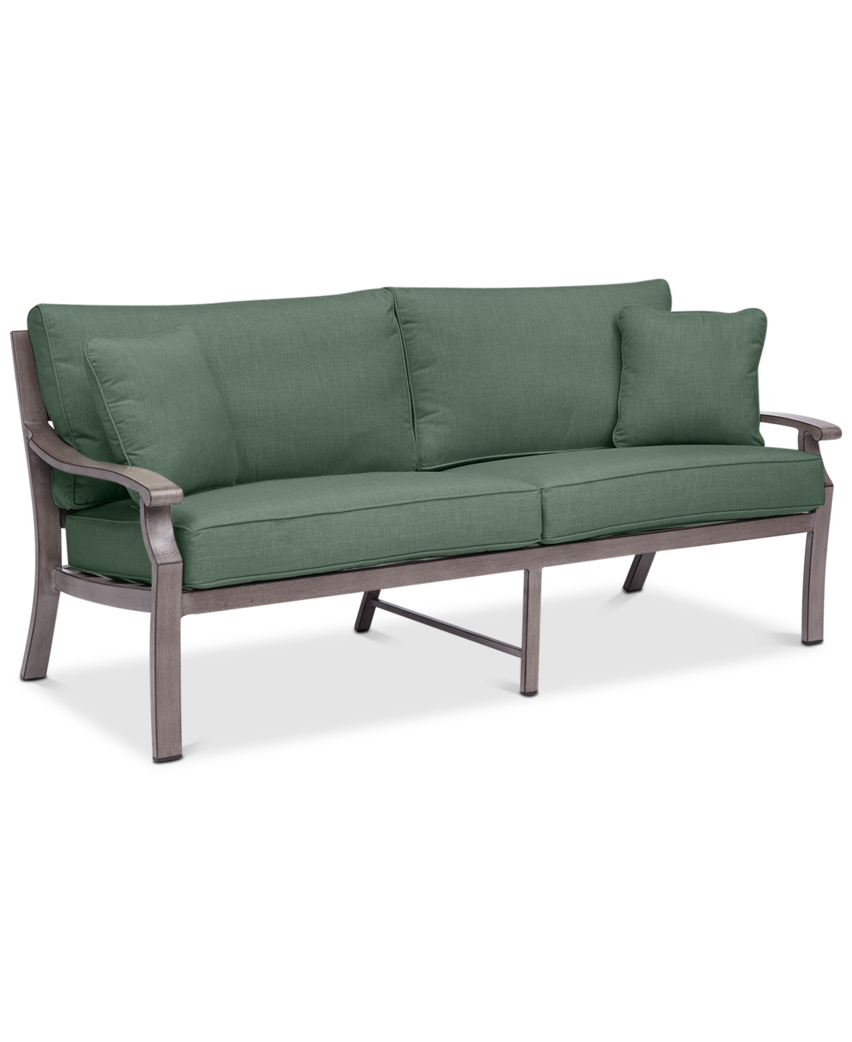 Agio Tara Aluminum Outdoor Sofa, Created For Macy's In Outdura Grasshopper