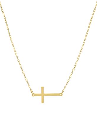 sideways cross necklace macy's