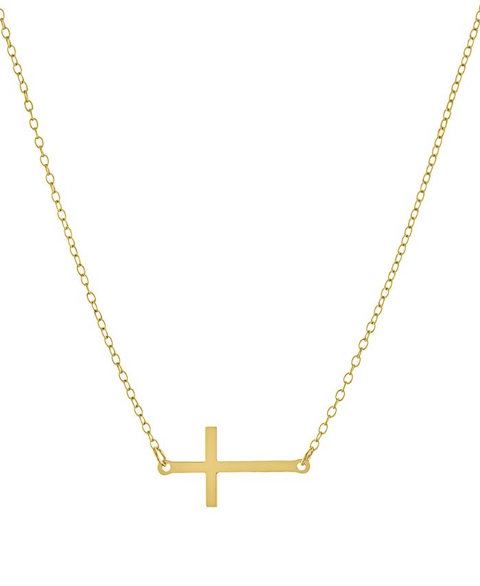 Sideways cross necklace outlet macy's