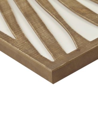 Birch Palms Carved Wall Panel Set, 2 Piece