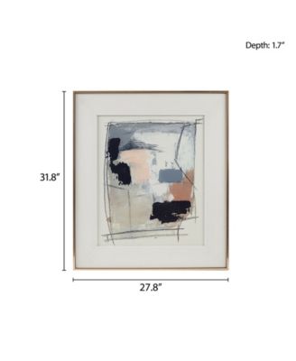 Abstract Reveal Double Matted Framed Glass Wall Art