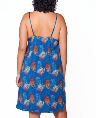 Ellie Plus Size Soft Rayon and Lace Chemise