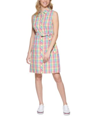 tommy hilfiger button down dress