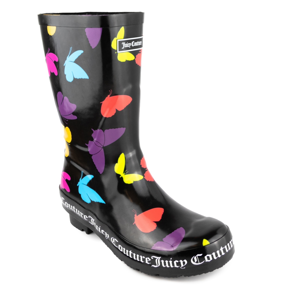 Juicy Couture Women's Totally Logo Rainboots In Butterfly Multi