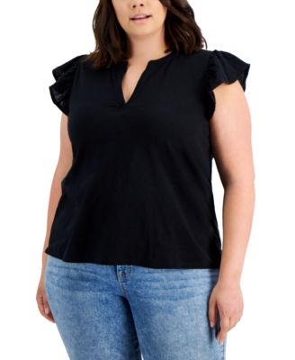 style and co plus size tops