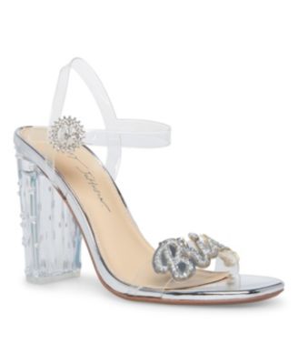 embellished clear sandals