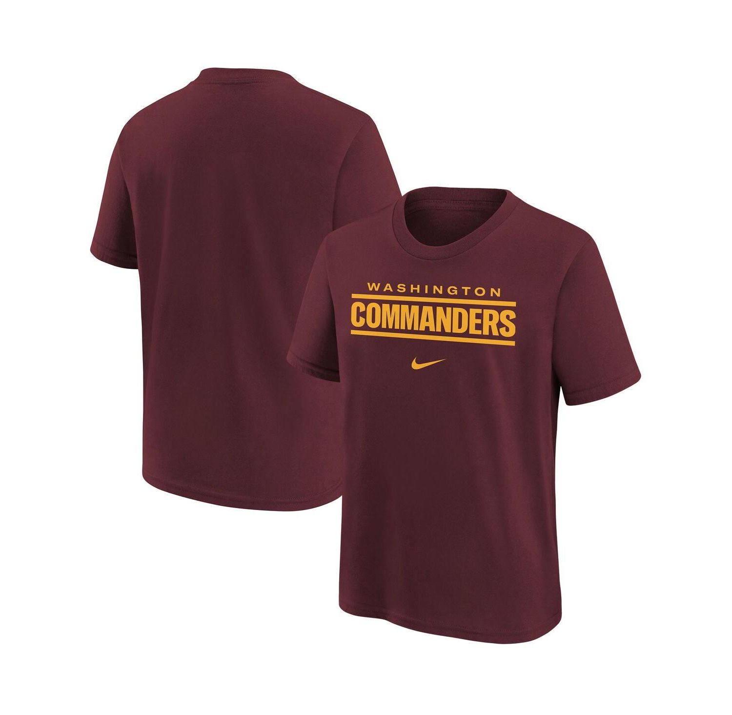 Big Boys Burgundy Washington Commanders Wordmark T-shirt