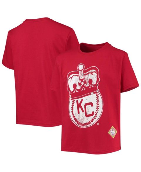 Футболка Stitches Red Kansas City Monarchs Negro League Logo для мальчиков