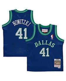 Boys and Girls Infant Dirk Nowitzki Blue Dallas Mavericks 1998/99 Hardwood Classics Retired Player Jersey