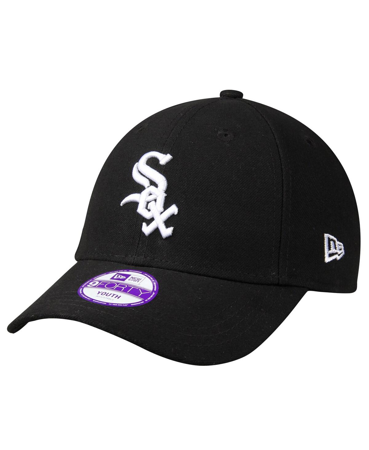 UPC 889001023665 product image for Youth Boys New Era Black Chicago White Sox The League 9Forty Adjustable Hat | upcitemdb.com