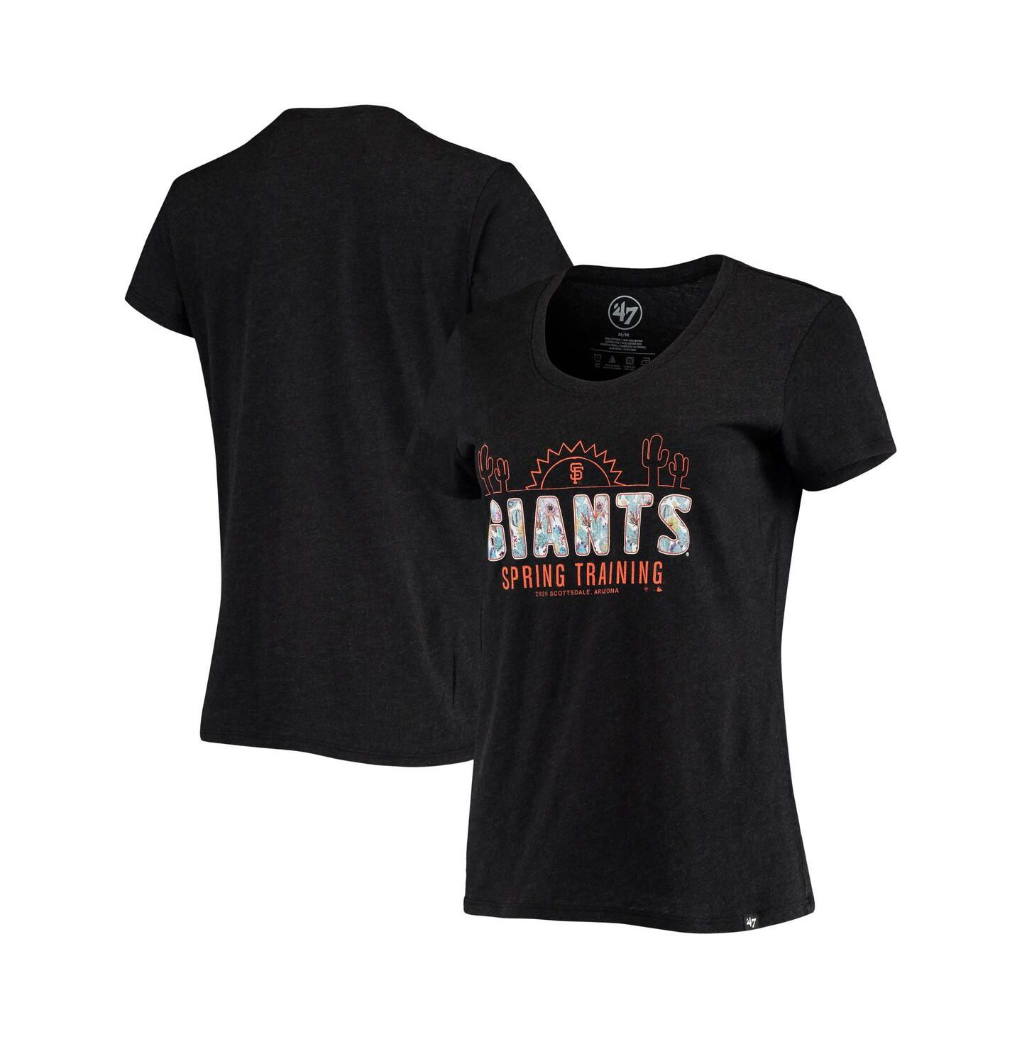 Женская футболка '47 Brand Black San Francisco Giants Spring Training Floral Fill Club — фото 1