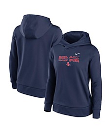 Women's Navy Boston Red Sox Club Angle Performance Pullover Hoodie
