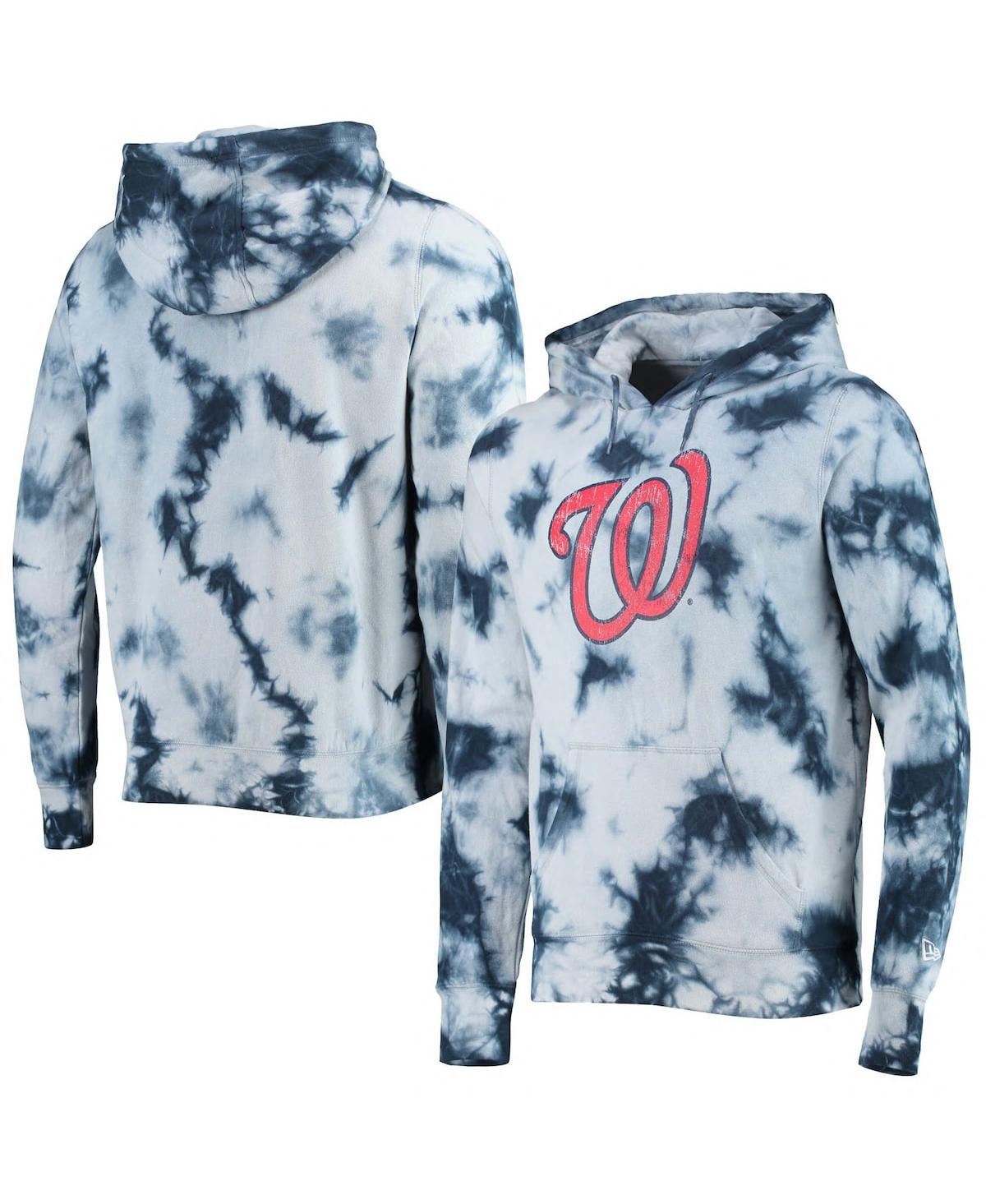 Men's New Era Navy Washington Nationals Tie-Dye Pullover Hoodie - Navy