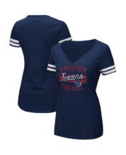 Women's Majestic Threads Navy Houston Astros Team Baseball Three-Quarter  Raglan Sleeve Tri-Blend T-Shirt
