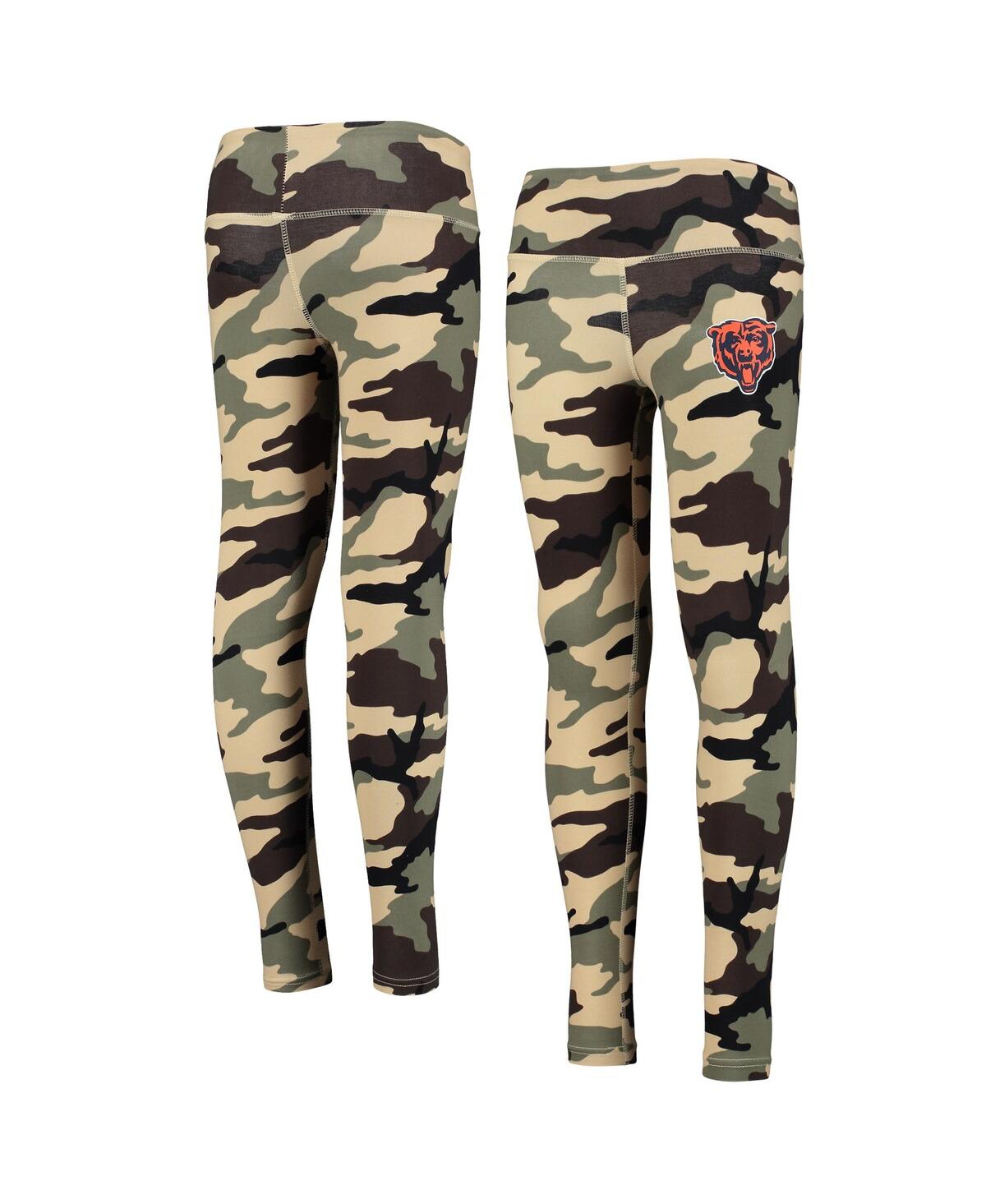 UPC 194674005062 product image for Girls Youth Outerstuff Camo Chicago Bears Left Right Left Leggings | upcitemdb.com