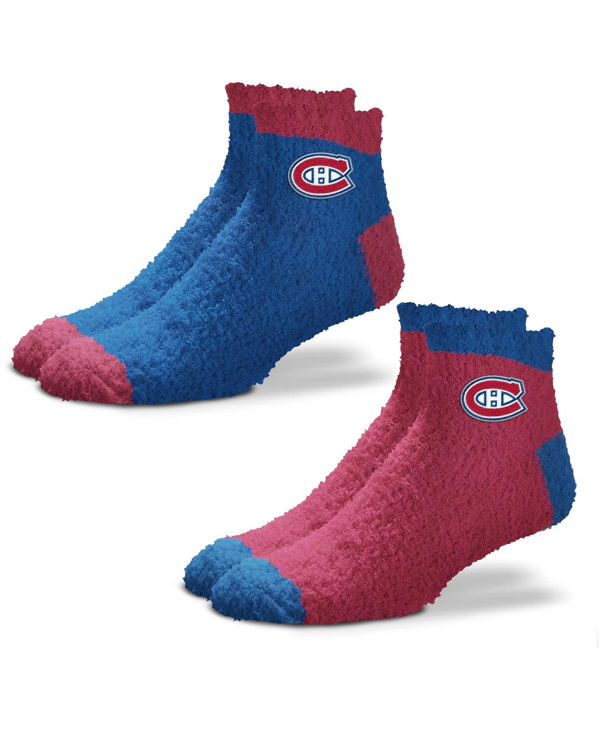 Women's For Bare Feet Montreal Canadiens 2-Pack Team Sleep Soft Socks - Red