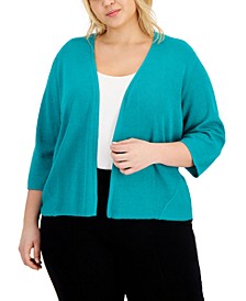 Plus Size Open-Front Cardigan, Created for Macy's