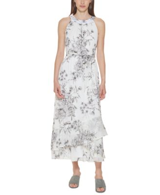 macy's white halter dress