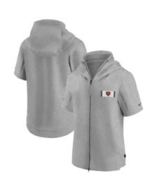 San Francisco 49ers Nike Sideline Showout Short Sleeve Full-Zip Hoodie  Jacket - Heathered Gray