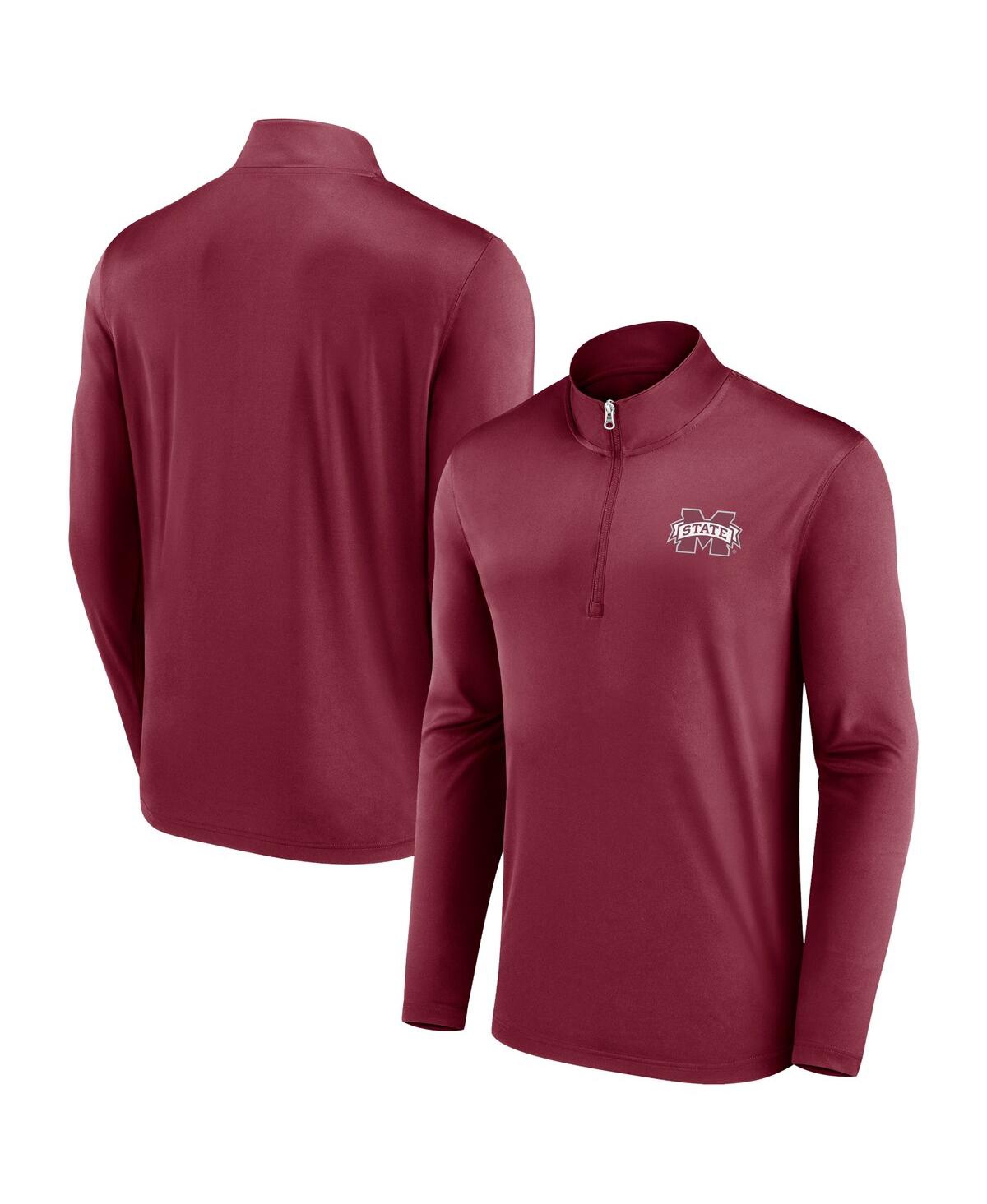 Fanatics Men's  Maroon Mississippi State Bulldogs Underdog Mindset Quarter-zip Top In Maroon