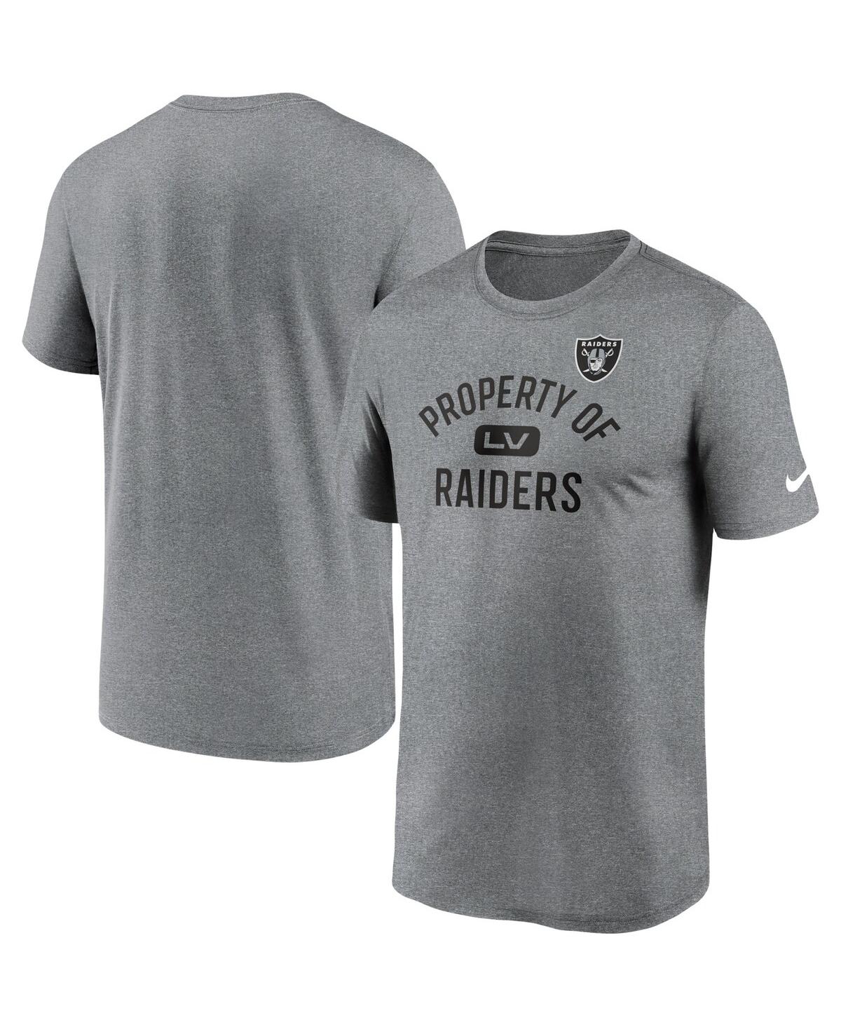 Men's NikeLas Vegas Raiders Property Of Legend Performance T-shirt - Heathered Charcoal