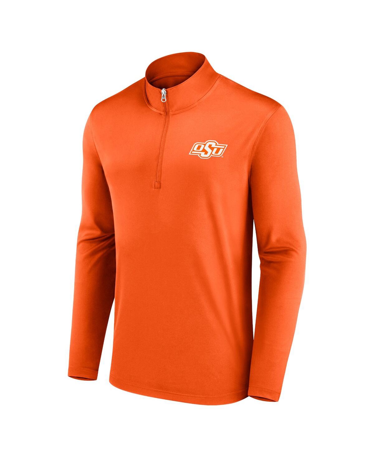 Shop Fanatics Men's  Orange Oklahoma State Cowboys Underdog Mindset Quarter-zip Top