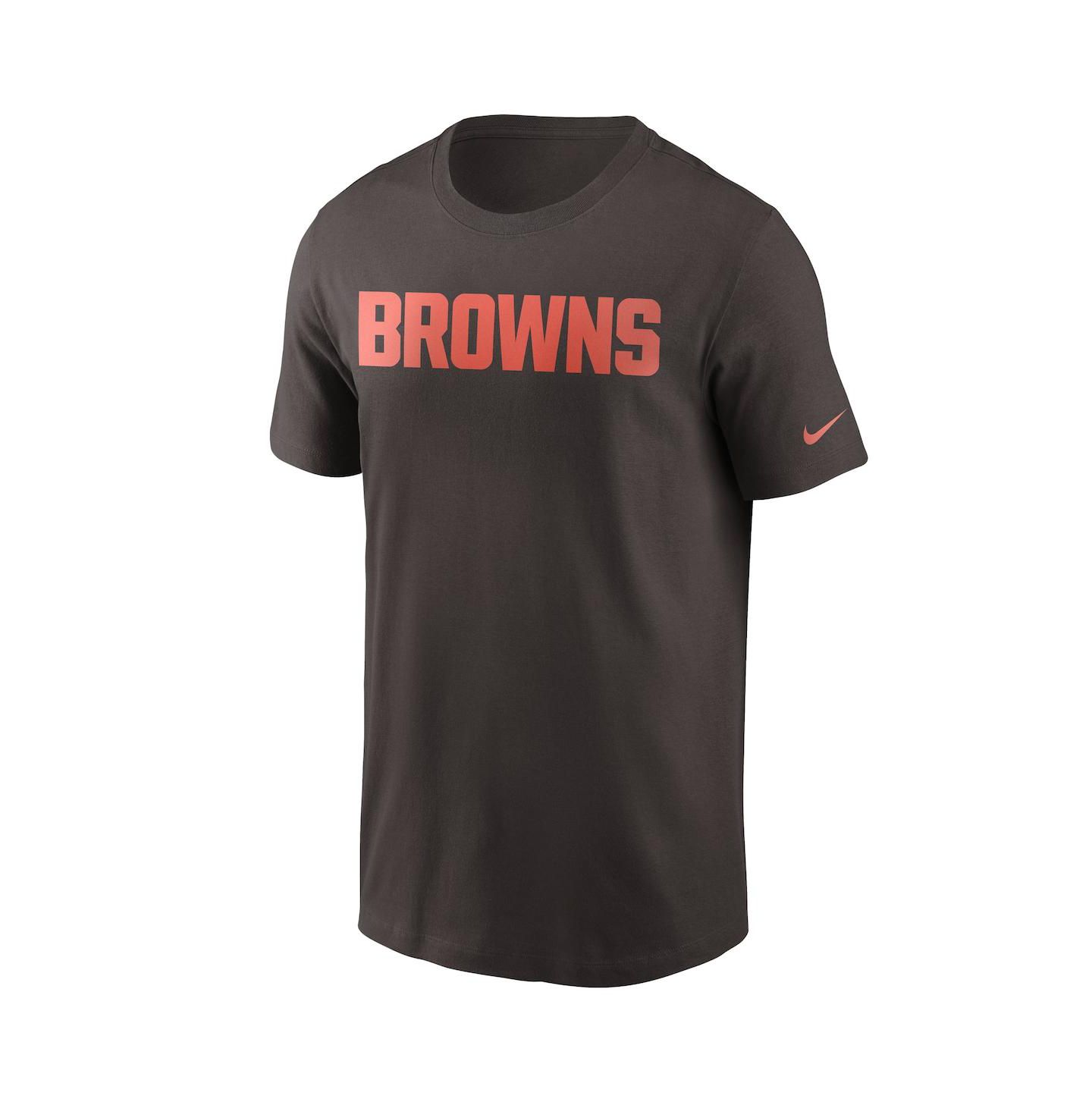 Мужская футболка Nike Brown Cleveland Browns Team Wordmark — фото 2
