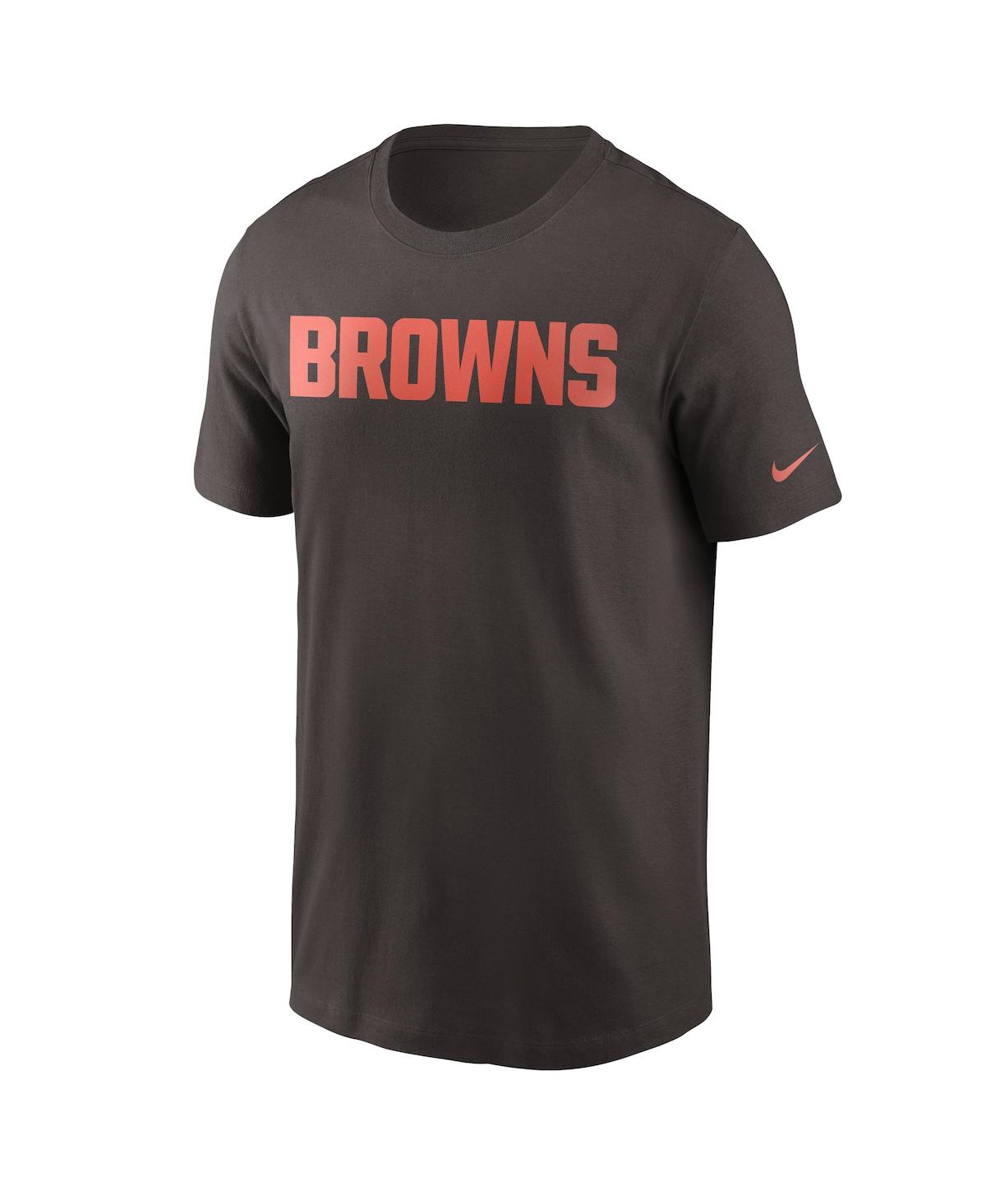 Men's NikeCleveland Browns Team Wordmark T-shirt - Brown