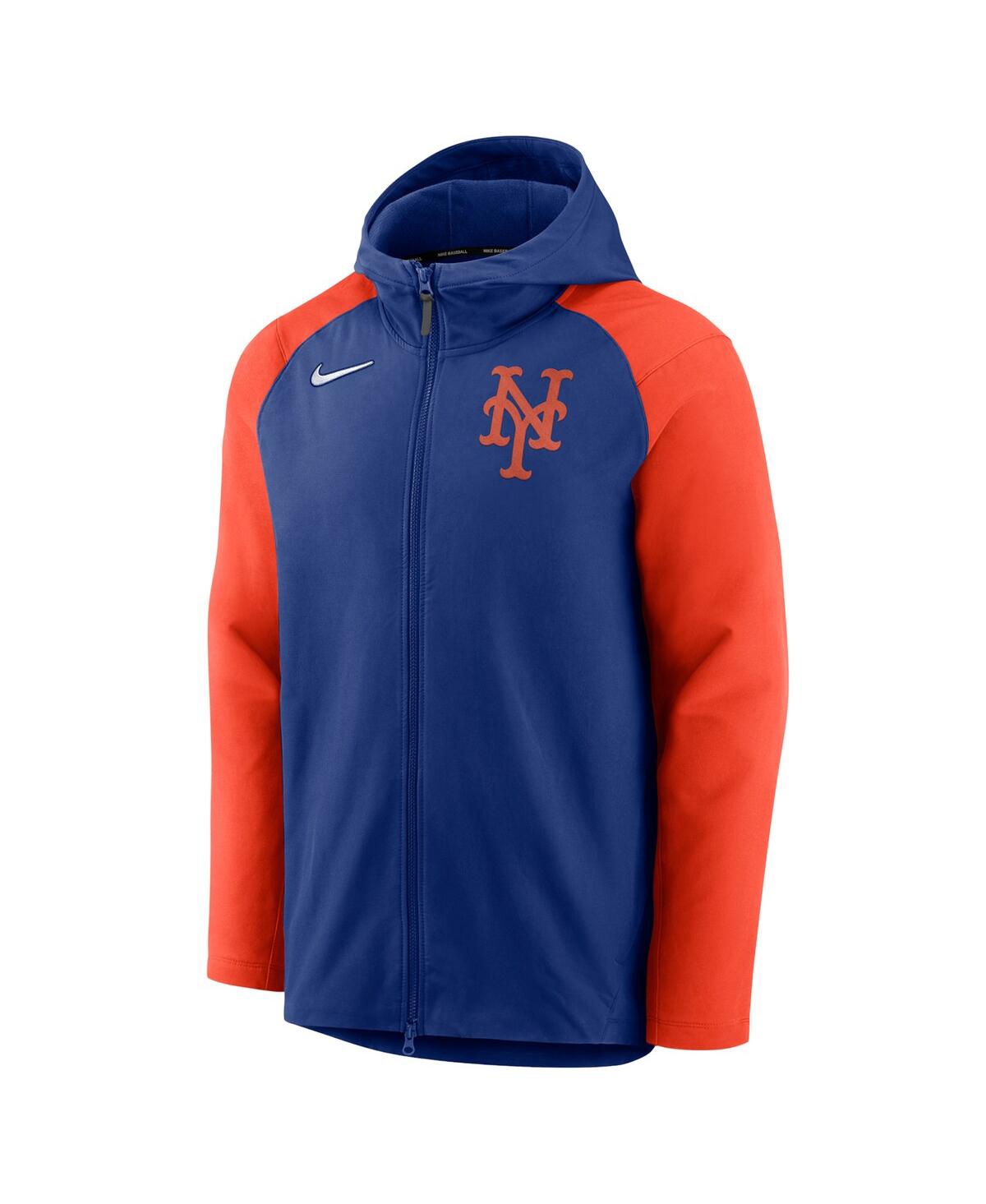 Men's Nikeand Orange New York Mets Authentic Collection Full-Zip Hoodie Performance Jacket - Royal, Orange