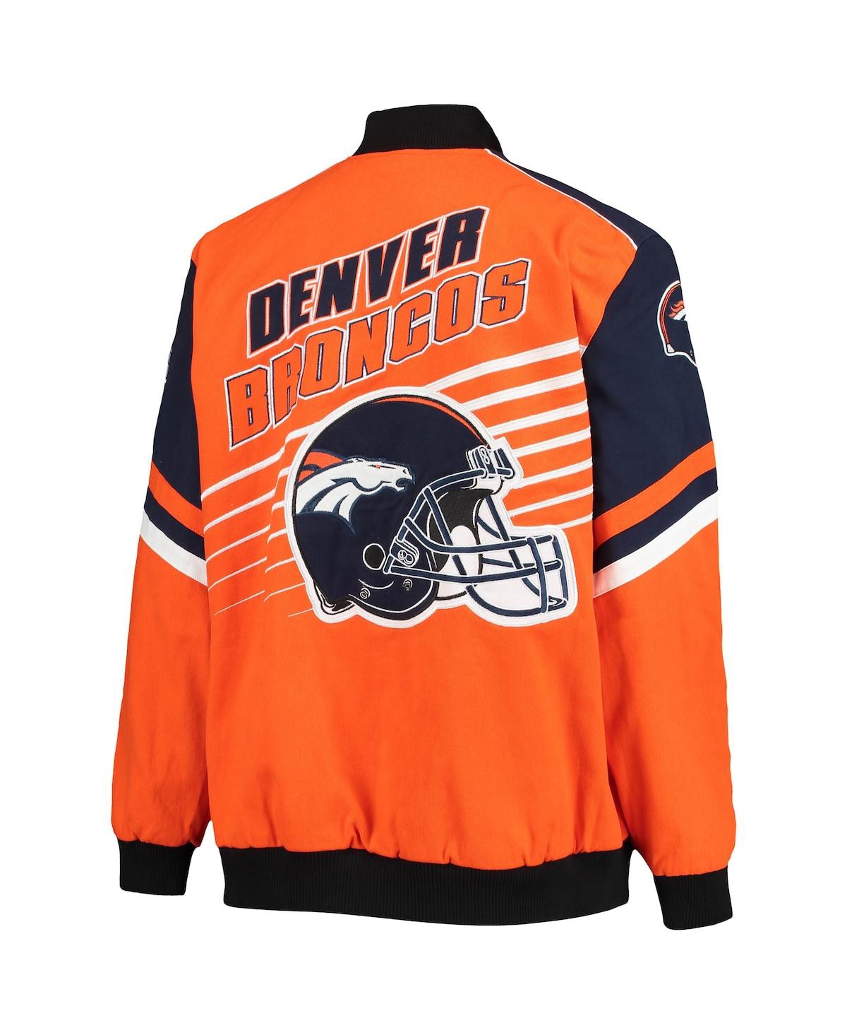 Men's G-iii Sports by Carl Banks Navy Denver Broncos Extreme Strike Cotton Twill Full-Snap Jacket - Navy