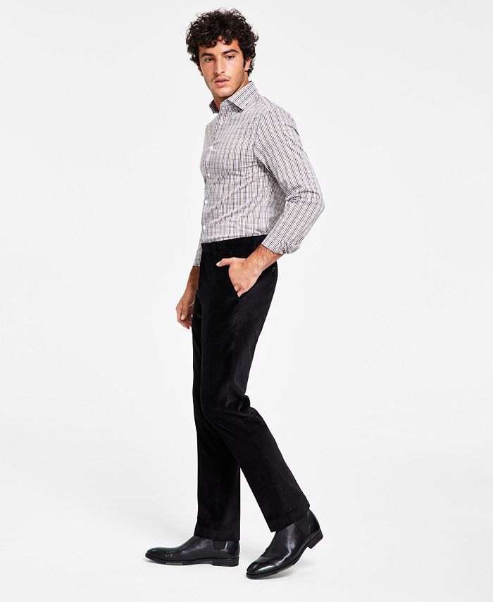 Alfani Men's Slim-Fit Velvet Dress Pants, Created for Macy's - Macy's