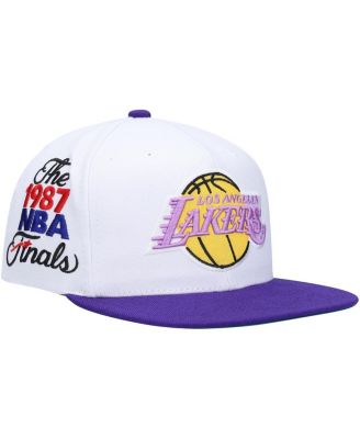 Los Angeles Lakers NBA White Mitchell & Ness Snapback hat cap