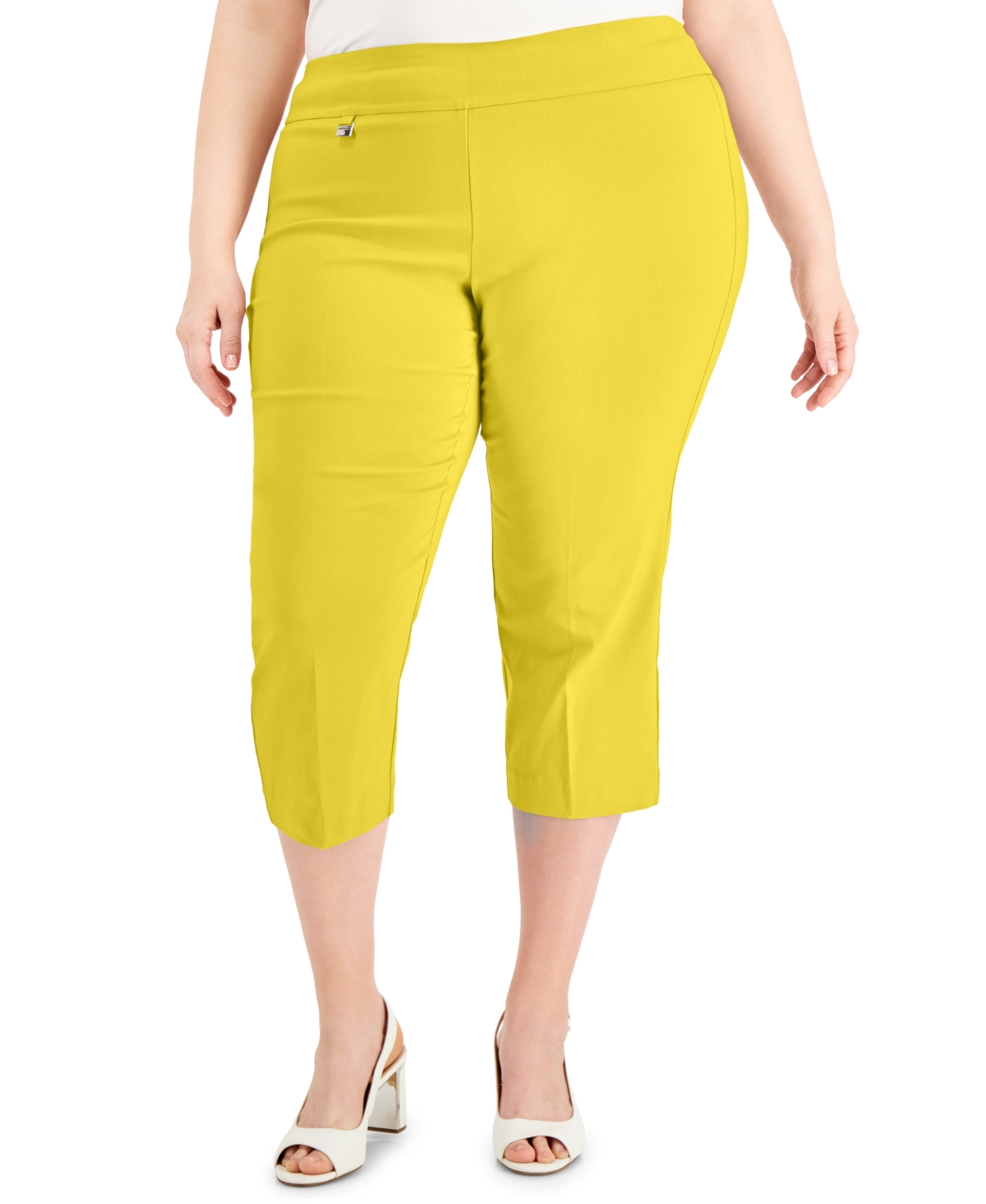 Alfani Plus Size Tummy Control Capri Pants Created For Macy S In Illuminating Modesens