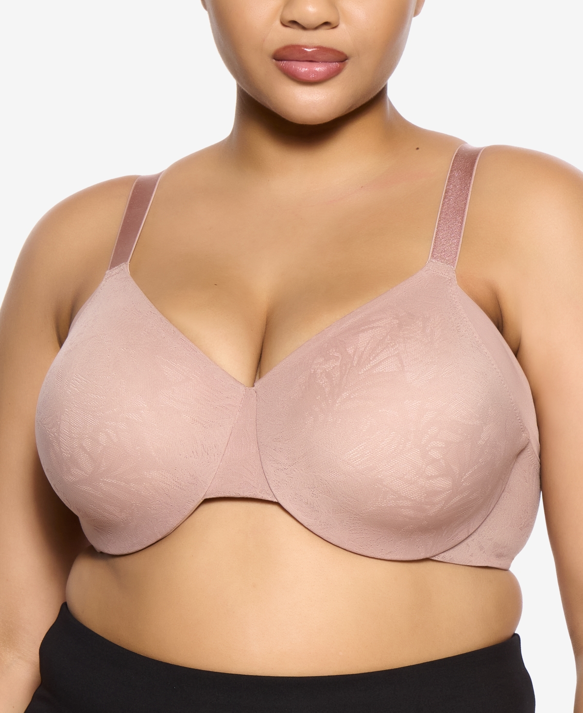 Shop Paramour Women's Jessamine Seamless Side Smoothing Unlined Minimizer In Rose Tan