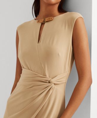 Lauren Ralph Lauren Buckle-Trim Jersey Dress - Macy's