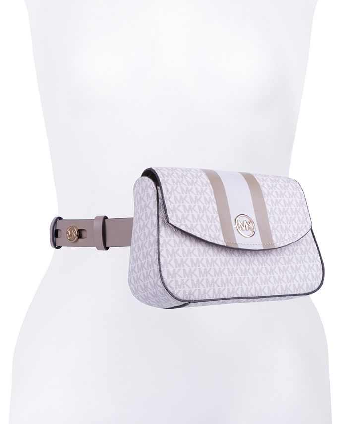 Michael Kors Women's Signature Striped Fanny Pack & Reviews - Belts -  Handbags & Accessories - Macy's