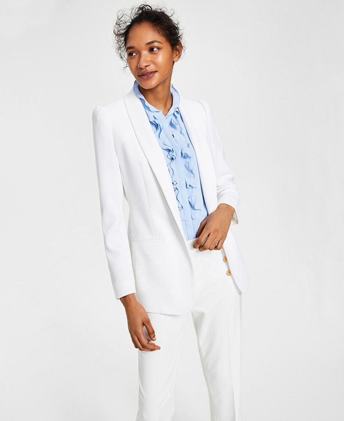 Bar III Textured Belted Blazer, Created for Macy's - Macy's