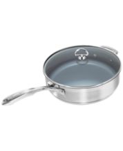 Pans For Cooking, Soup Pot, Five-ply Stainless Steel Saute Pan, Hot Pot 6  Quarts Deep Frying Pan, Induction Compatible Cooking Pan, Saute Pan With  Lid, Dishwasher & Oven Safe - Temu United